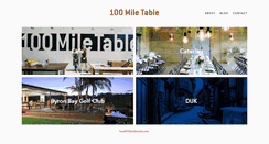 Desktop Screenshot of 100miletable.com